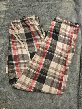 COS Red, Black and White Plaid Joggers